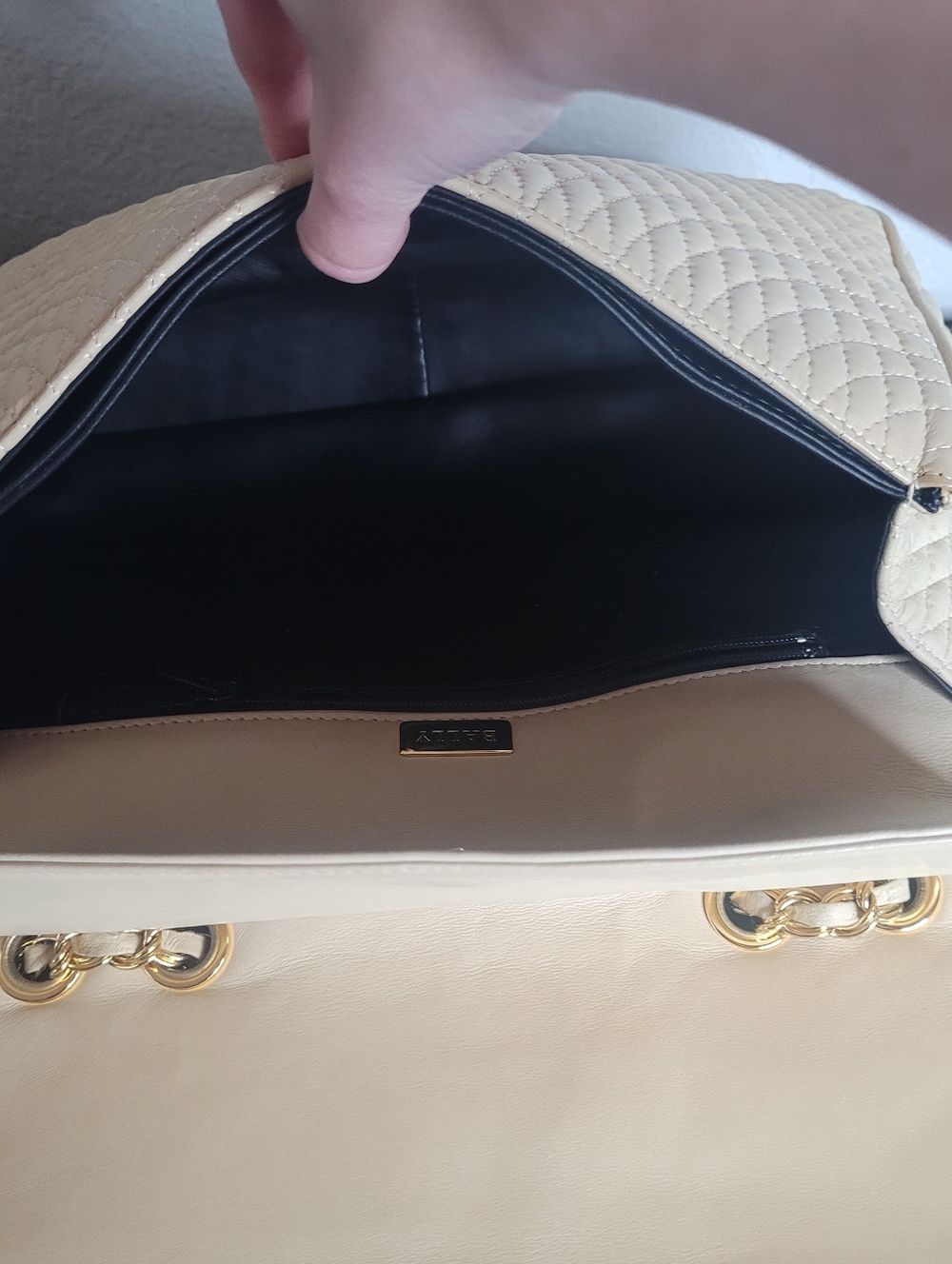 BALLY Bag Chain Shoulder Bag Leather Bag - Picture 12 of 15